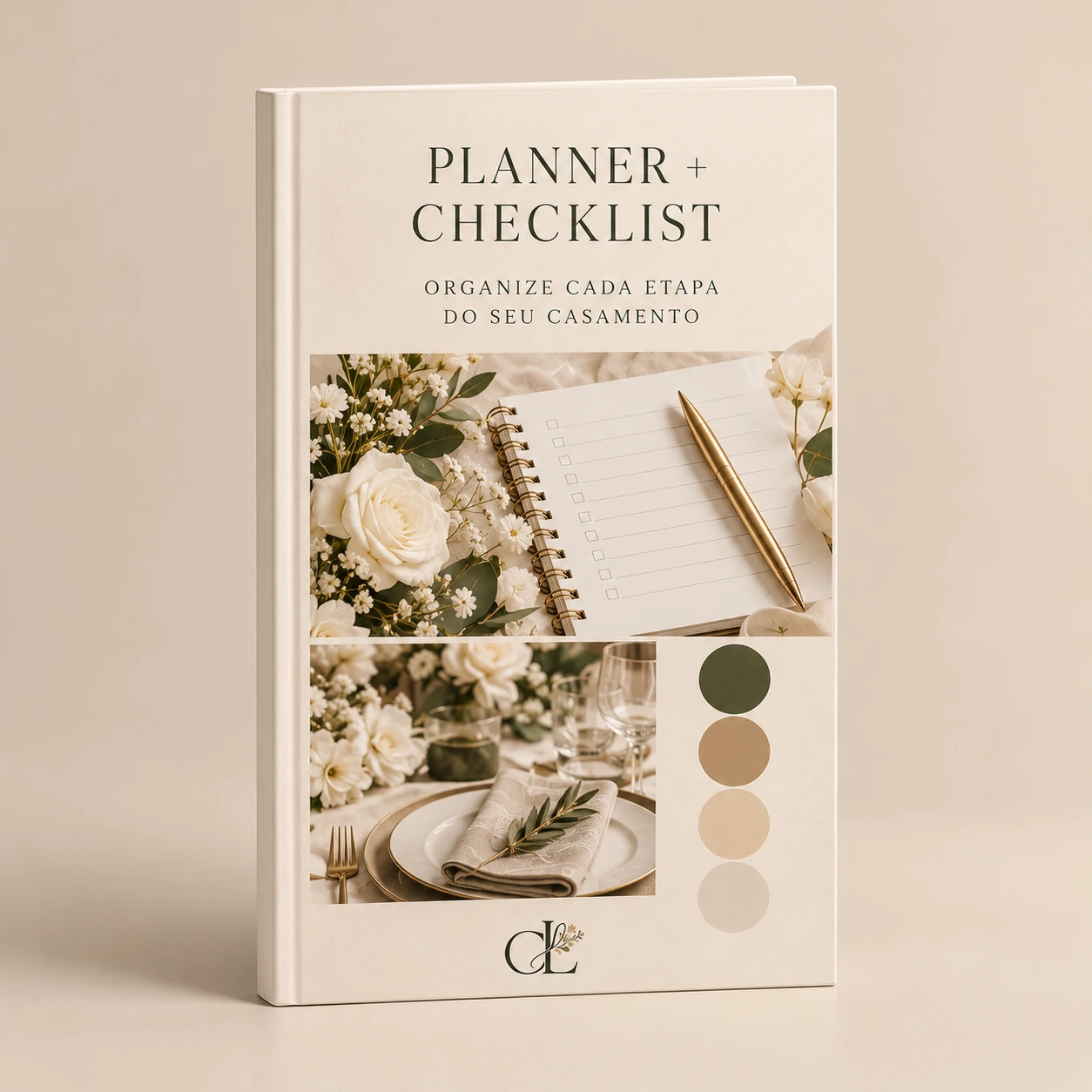 Mockup do Planner + Checklist para organizar cada etapa do casamento